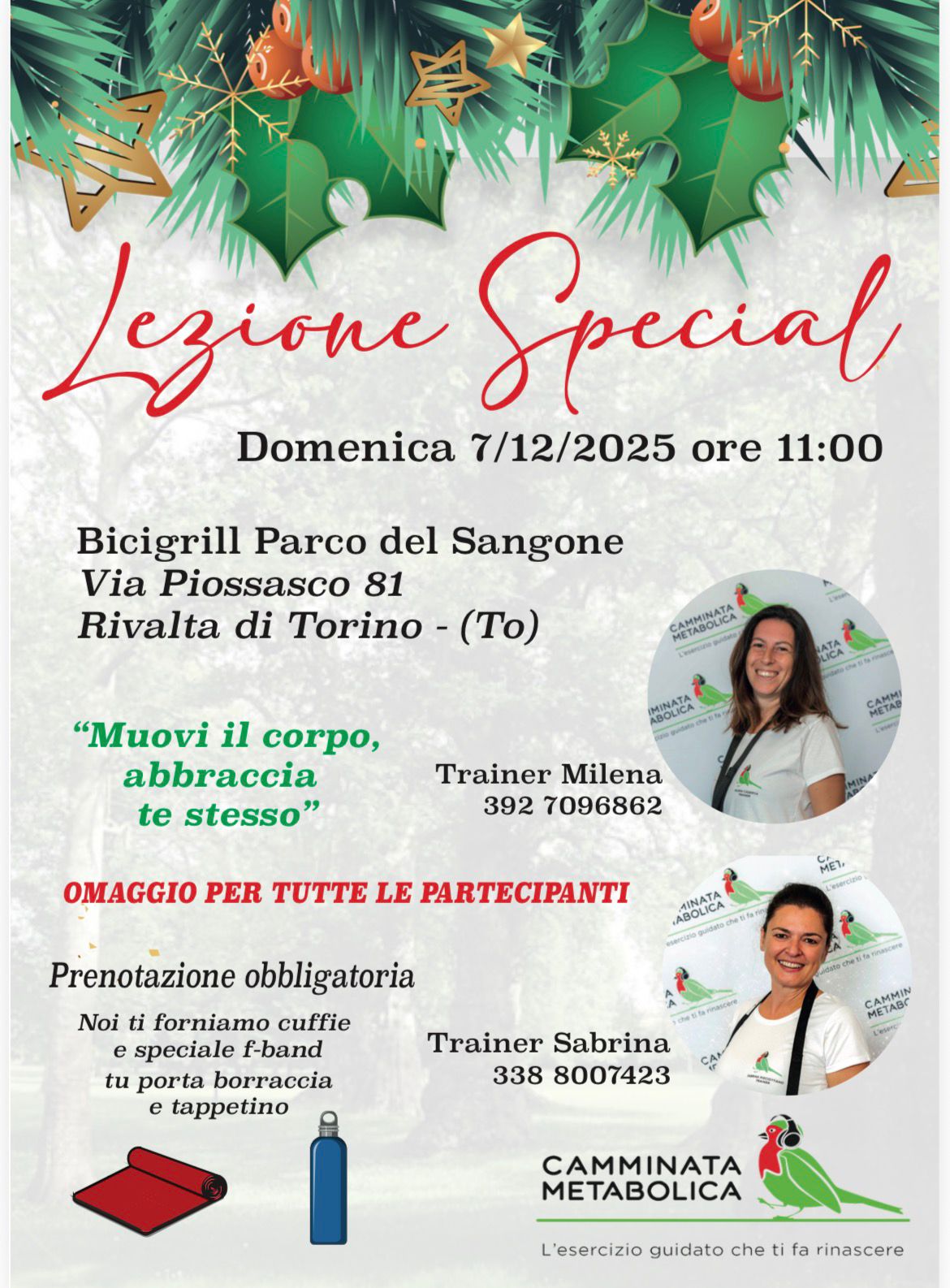 Lezione Speciale di Camminata Metabolica al Bicigrill di Rivalta